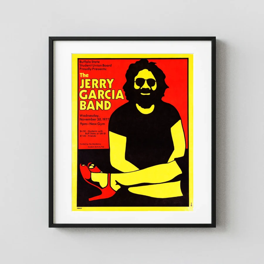 Jerry Garcia Band 1977 Buffalo, NY College-Campus Concert Poster