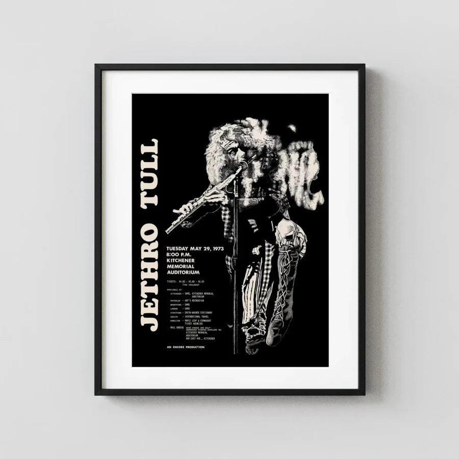 Jethro Tull 1973 Ontario, Canada Concert Poster