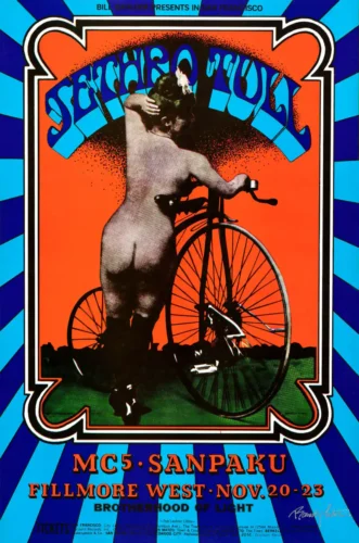 Jethro Tull, MC5 1969 Fillmore West Concert Poster