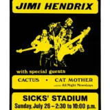 Jimi Hendrix 1970 Seattle, WA Concert Poster