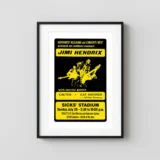 Jimi Hendrix 1970 Seattle, WA Concert Poster