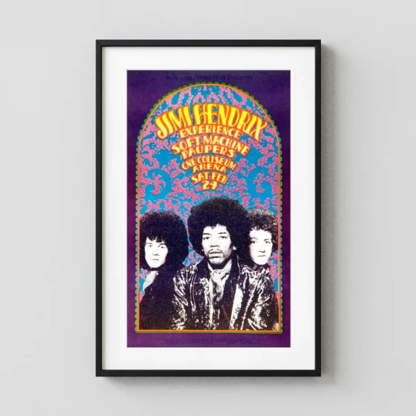 Jimi Hendrix Experience 1968 CNE Coliseum Arena, Toronto Concert Poster