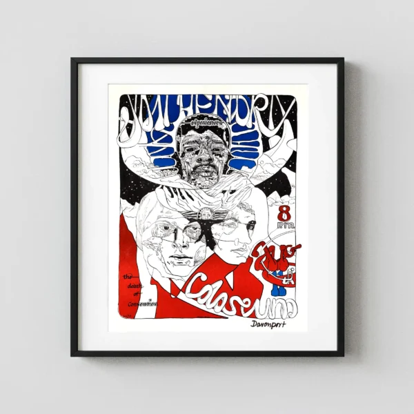 Jimi Hendrix Experience 1968 Davenport, IA "the Death of Concert Poster