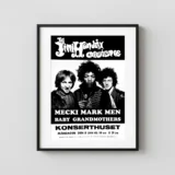 Jimi Hendrix Experience 1968 Large Stockholm, Sweden Concert Poster