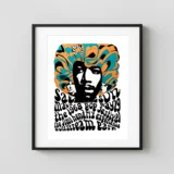 Jimi Hendrix Experience 1968 Miami, Florida Pop Festival Concert Poster