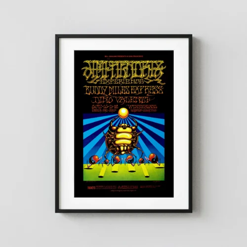 Jimi Hendrix Experience 1968 Winterland Concert Poster