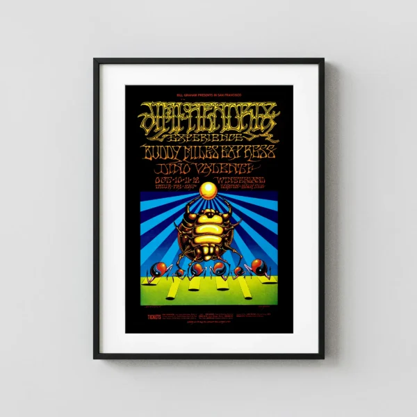 Jimi Hendrix Experience 1968 Winterland Concert Poster