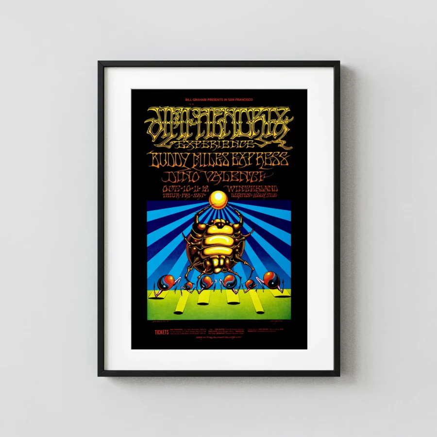 Jimi Hendrix Experience 1968 Winterland Concert Poster