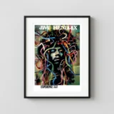Jimi Hendrix Experience 1969 Gunther Kieser Famous 'Wire-Hair' Concert Poster