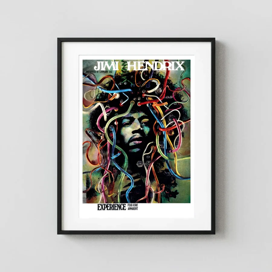 Jimi Hendrix Experience 1969 Gunther Kieser Famous 'Wire-Hair' Concert Poster
