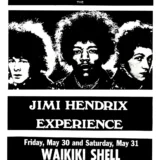Jimi Hendrix Experience 1969 Honolulu, HI Concert Poster