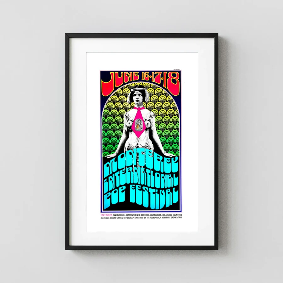 Jimi Hendrix, Janis Joplin, the Who - 1967 Monterey Pop Festival Standard Poster