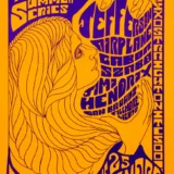 Jimi Hendrix, Jefferson Airplane 1967 Fillmore Concert Poster