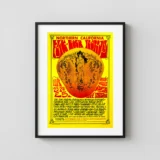 Jimi Hendrix, Led Zeppelin 1969 Northern California Poster - Alternate Design