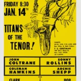 John Coltrane 1966 Philharmonic Hall, New York Concert Poster