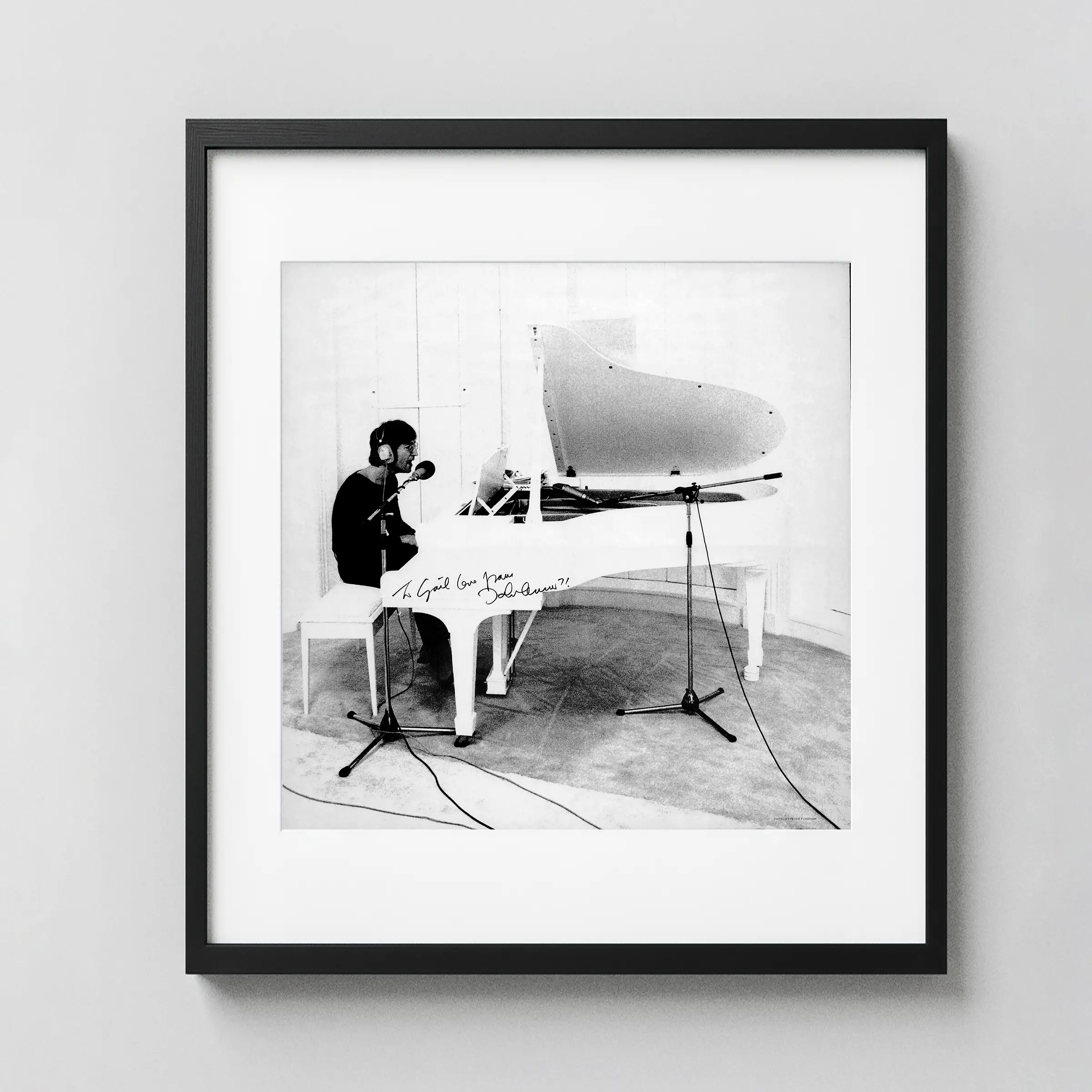 John Lennon Imagine Poster (1971) featuring white, light gray, and gray vertical artwork.