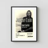 Johnny Cash 1997 Urbana-Champaign, IL Concert Poster