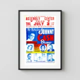 Johnny Cash, June Carter 1964 Tulsa, OK Concert Poster