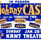Johnny Cash, Patsy Cline, George Jones & Carl Perkins 1962 Concert Poster