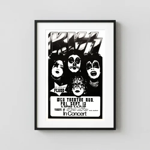 KISS 1974 First-Album-Tour Concert Poster from Ontario, Canada