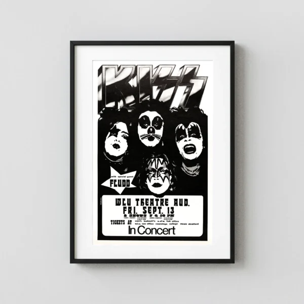 KISS 1974 First-Album-Tour Concert Poster from Ontario, Canada