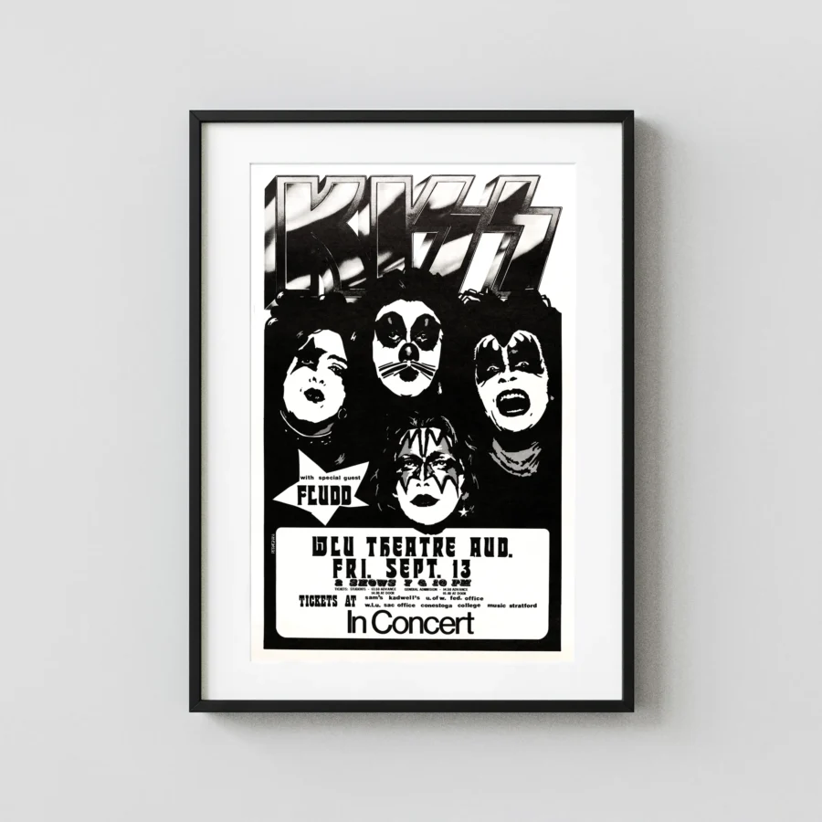 KISS 1974 First-Album-Tour Concert Poster from Ontario, Canada