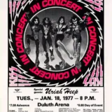 KISS 1977 Duluth, MN Rock and Roll Over Tour Concert Poster