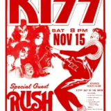 KISS, Rush 1975 Rockford, Illinois Concert Poster