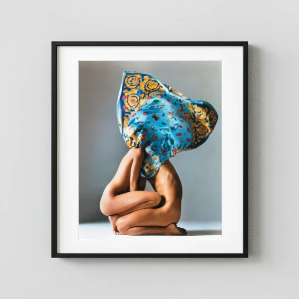 Kara Young and Reinaldo Versace Fashion Study 1995 Nude Photography Print