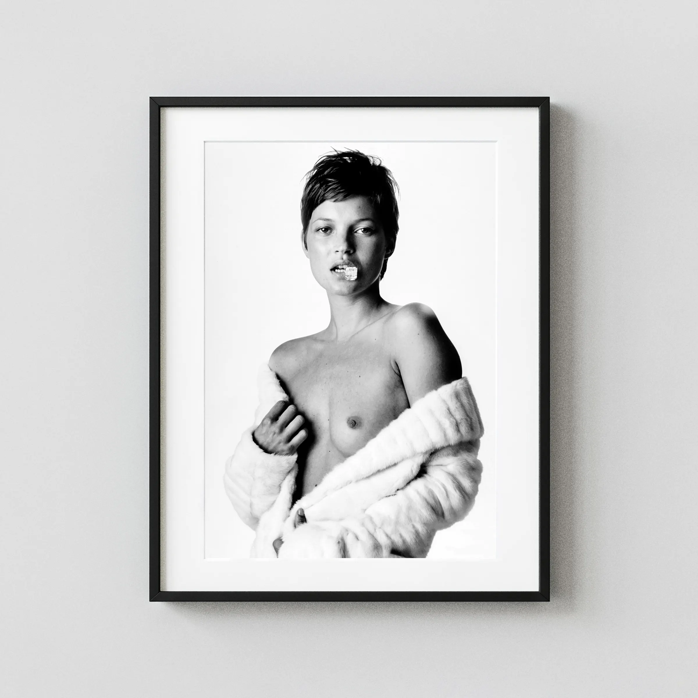 Kate Moss 2007 Nude displayed as a framed wall mockup