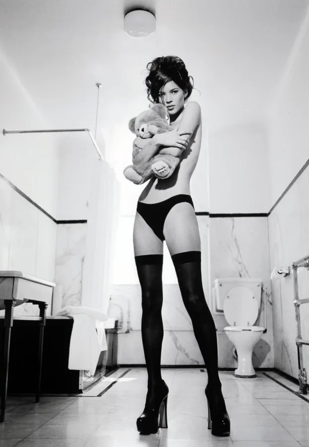 Kate Moss With Teddy Bear II 1991 Nude Photography Print