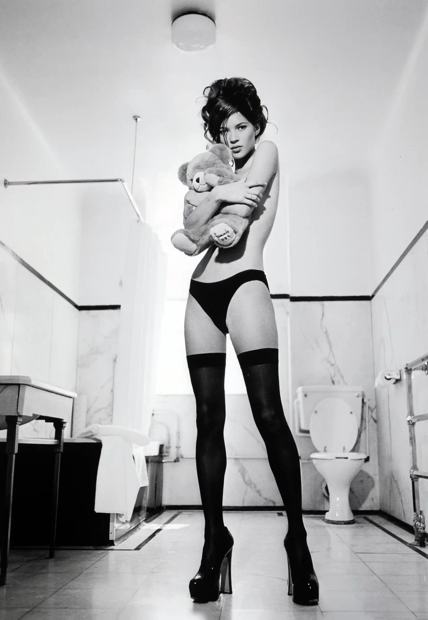 Kate Moss With Teddy Bear II 1991 Nude Photography Print