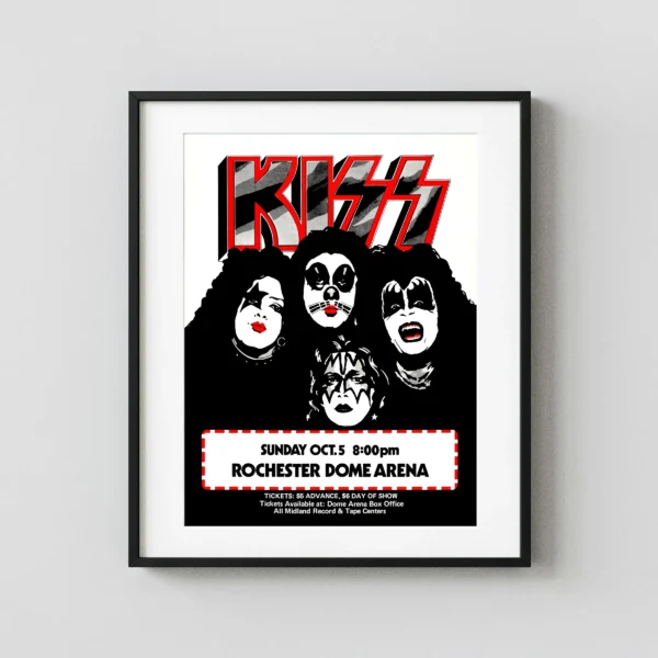 Kiss 1975 Rochester, NY "Alive!" Tour Concert Poster