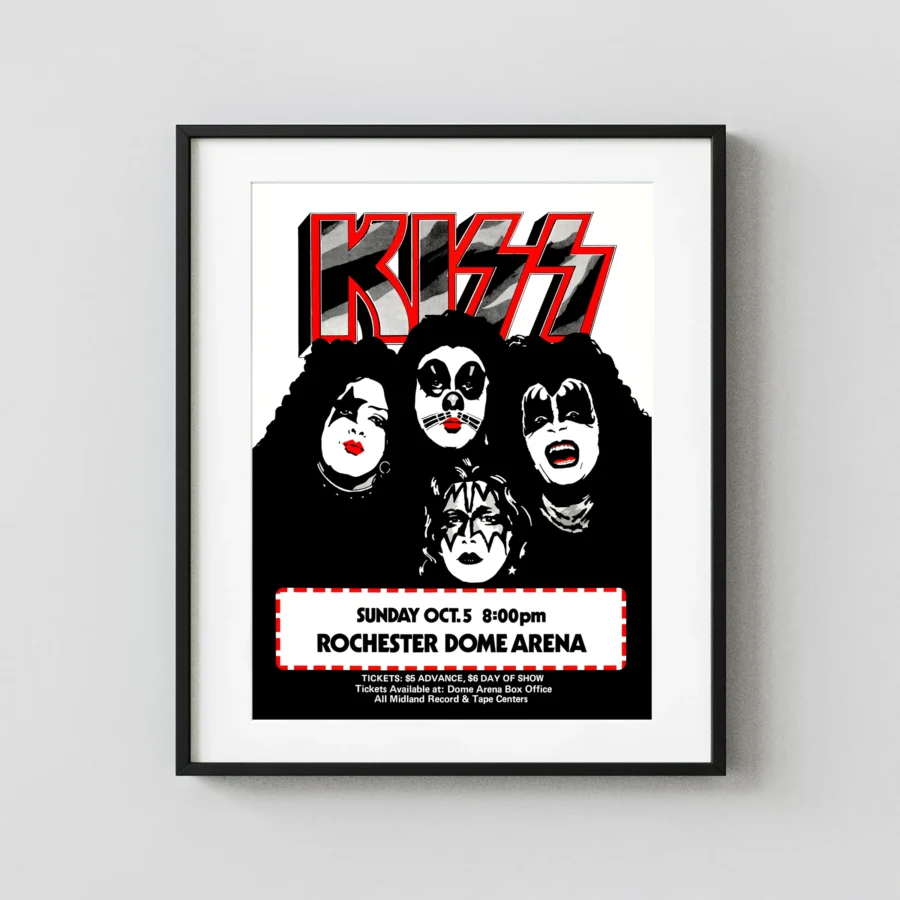 Kiss 1975 Rochester, NY "Alive!" Tour Concert Poster