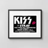 Kiss 1976 Free Trade Hall, Manchester, England Concert Poster