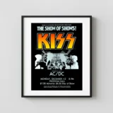 Kiss, AC/DC 1977 Louisville, KY Concert Poster