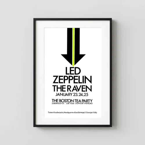 Led Zeppelin 1969 First-Tour Boston Tea Party Concert Poster