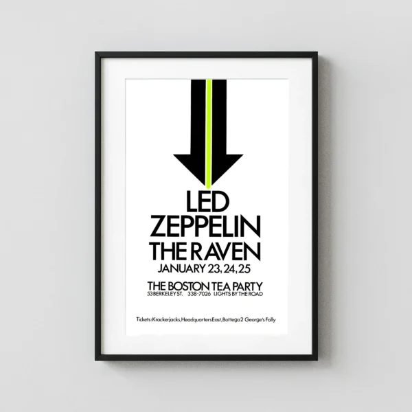 Led Zeppelin 1969 First-Tour Boston Tea Party Concert Poster