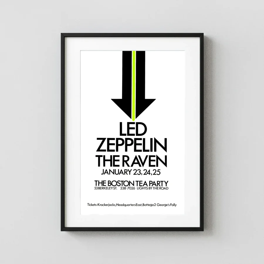 Led Zeppelin 1969 First-Tour Boston Tea Party Concert Poster
