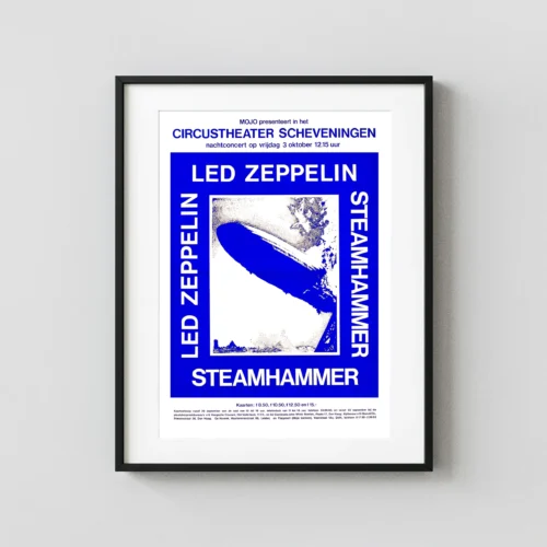 Led Zeppelin 1969 the Hague, Netherlands Large Concert Poster