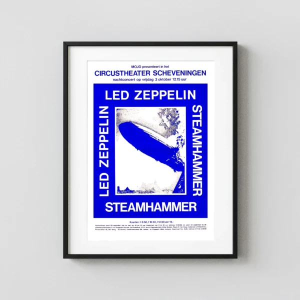 Led Zeppelin 1969 the Hague, Netherlands Large Concert Poster