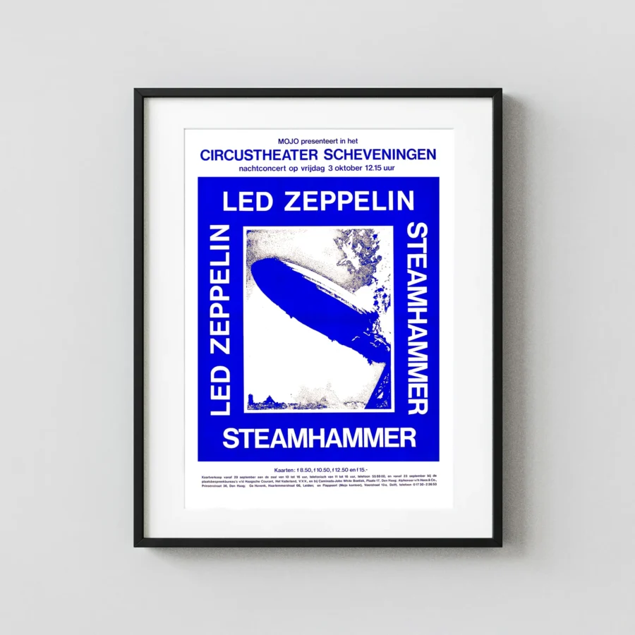 Led Zeppelin 1969 the Hague, Netherlands Large Concert Poster