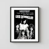 Led Zeppelin 1970 Stockholm, Sweden Second-Album Tour Large Concert Poster