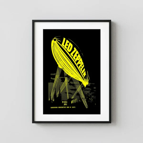 Led Zeppelin 1971 Locarno Ballroom, Coventry, England Concert Poster