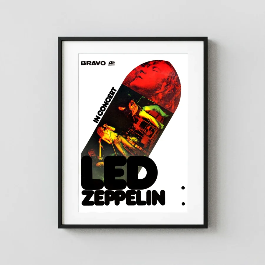 Led Zeppelin 1973 German Tour-Blank Concert Poster