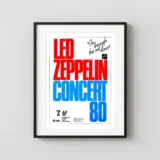 Led Zeppelin 1980 Berlin, Germany Last-Show-Ever Concert Poster