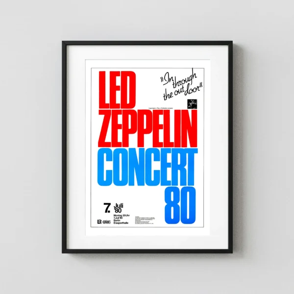 Led Zeppelin 1980 Berlin, Germany Last-Show-Ever Concert Poster