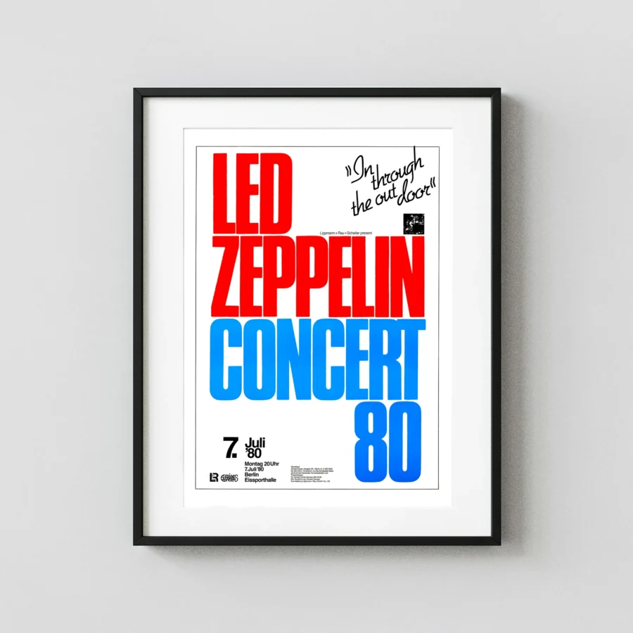 Led Zeppelin 1980 Berlin, Germany Last-Show-Ever Concert Poster