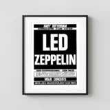Led Zeppelin 1980 Rotterdam, Netherlands Large Concert Poster