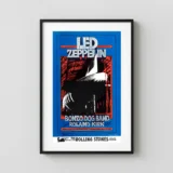 Led Zeppelin with Rolling Stones Plug 1969 Music Poster